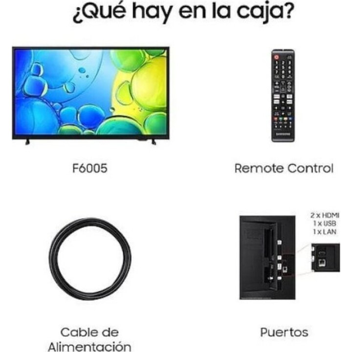 Televisor inteligente Samsung Serie F6002F UE32H6002FKXXH LED FullHD HDR de 32"