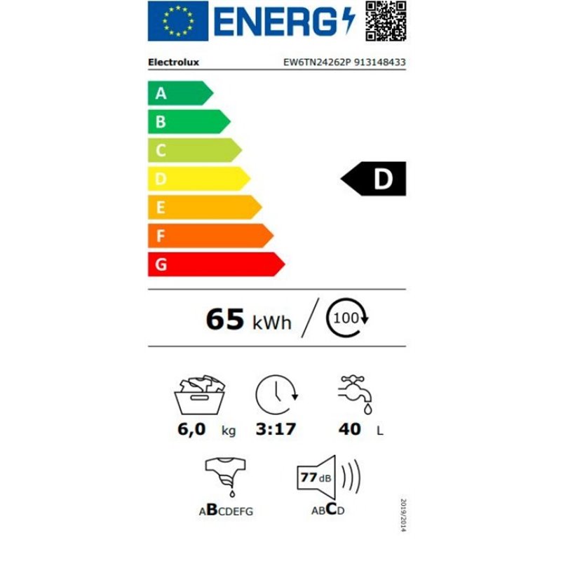 ELECTROLUX EW6TN24262P PerfectCare 600 Machine à laver chargement par dessus 6 kg Blanc