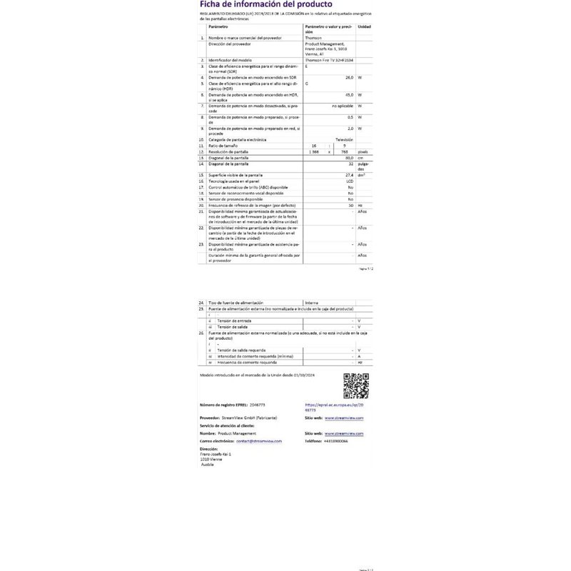 Thomson 32HF2S34 32-Zoll-HD-LED-Smart-TV mit Fire TV