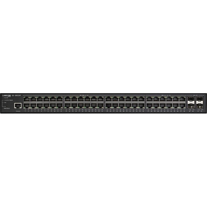 Conmutador LANCOM GS-3652XP L3-Lite Multi-Gig PoE+802.3at administrado, 36 puertos PoE+ de 1 GE, 12 puertos PoE+ de 2,5 GE, 4 pu