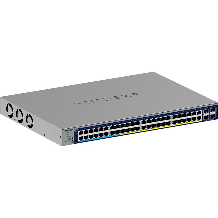 NETGEAR Switch, 48-Port, Fast Ethernet, PoE++, SFP+