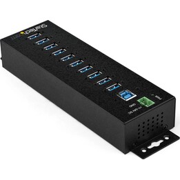 Startech Concentrador Ladrón USB de 10 Puertos con Adaptador de Corriente