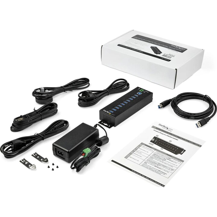 Startech Hub USB 10 ports avec adaptateur secteur