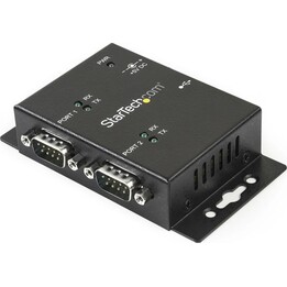 Startech Industriekonzentrator mit 2 seriellen Ports RS232 auf USB, DIN-Schienen-Wandmontage