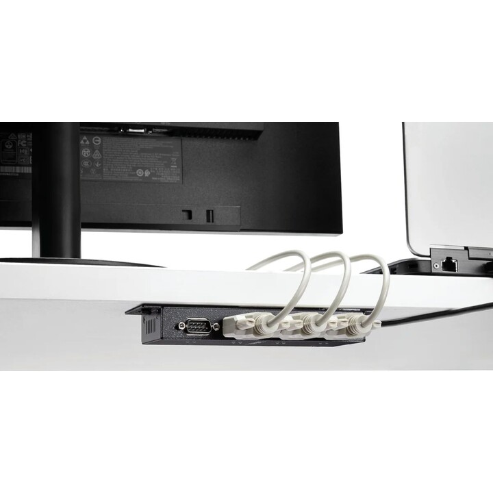 Startech Hub adaptateur série USB 4 ports vers RS232 DB9 – Rail DIN industriel et support mural