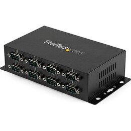 Startech Adaptador Concentrador USB a 8 Puertos Serie RS232 Industrial Montaje en Pared Riel DIN