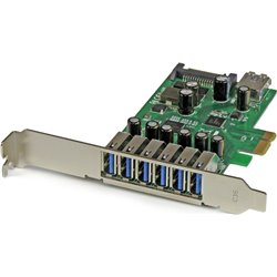 Adaptateur de carte PCI Express Startech USB 3.0 (5 Gbit/s) à 7 ports avec profil bas ou complet