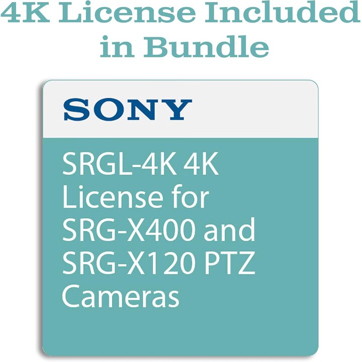 Nouvelle licence permanente 4K Sony pour Srg-X120 & Srg-X400 (nécessite un nouveau firmware V2.0) (Srgl-4K)