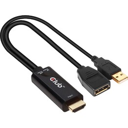 Club3D CAC-1331 HDMI/DisplayPort Adapter Black