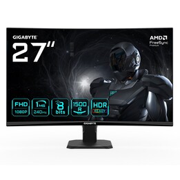 Monitor da gioco curvo GIGABYTE GS27FC2 27" FHD - 1920 x 1080, 240Hz, 1ms, 350 cd/m², HDR Ready, HDMI 2.0, Displayport 1.4