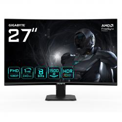 GIGABYTE GS27FC2 Monitor Gaming Curvo 27" FHD - 1920 x 1080, 240Hz, 1ms, 350 cd/m², HDR Ready, HDMI 2.0, Displayport 1.4