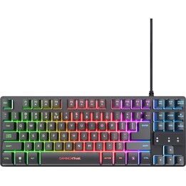 Tastiera da gioco USB olandese Trust GXT 833 Thado, nero/argento
