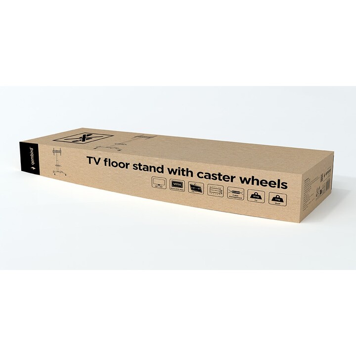 Gembird TVS-55T-01 Support TV inclinable avec roulettes, 32" - 55", noir