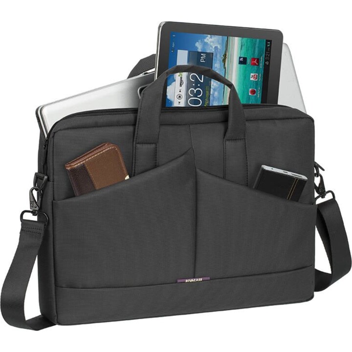Rivacase 8731 Bolso para portátil Diagonal plus gris de 15,6"