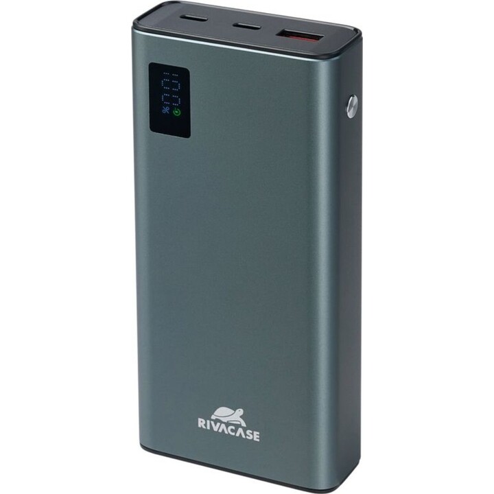 Rivacase Batería externa metálica VA1022 (20000 mAh) con control de calidad y protección contra descargas eléctricas