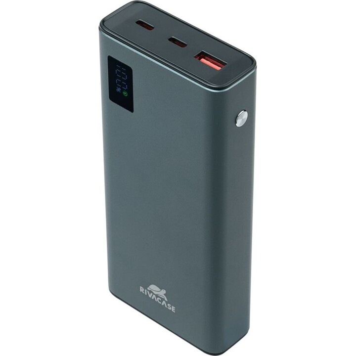 Rivacase Batería externa metálica VA1022 (20000 mAh) con control de calidad y protección contra descargas eléctricas