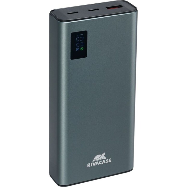 Rivacase Batería externa metálica VA1022 (20000 mAh) con control de calidad y protección contra descargas eléctricas
