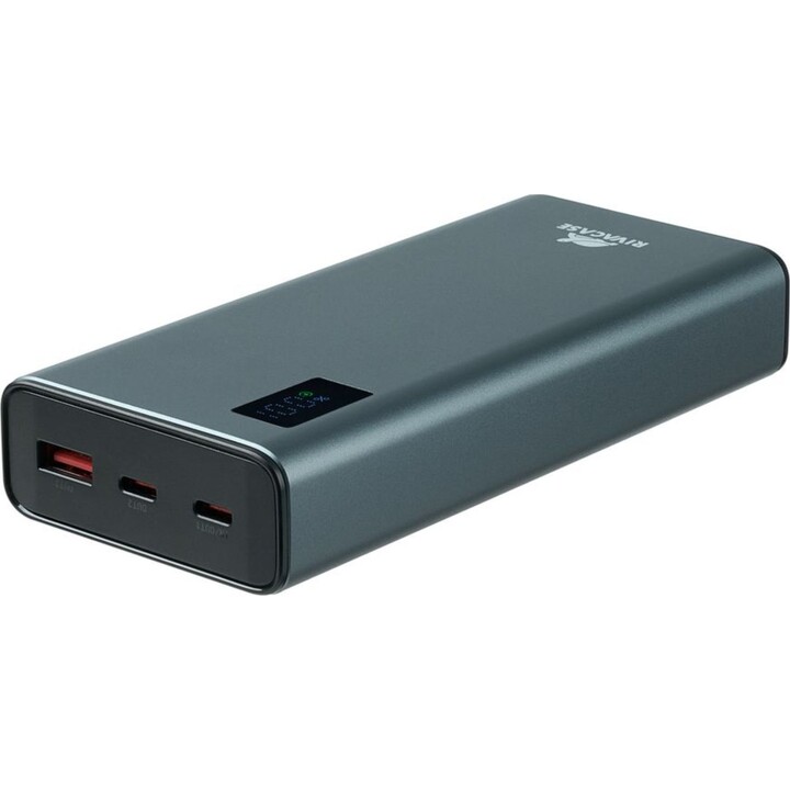 Rivacase Batería externa metálica VA1022 (20000 mAh) con control de calidad y protección contra descargas eléctricas