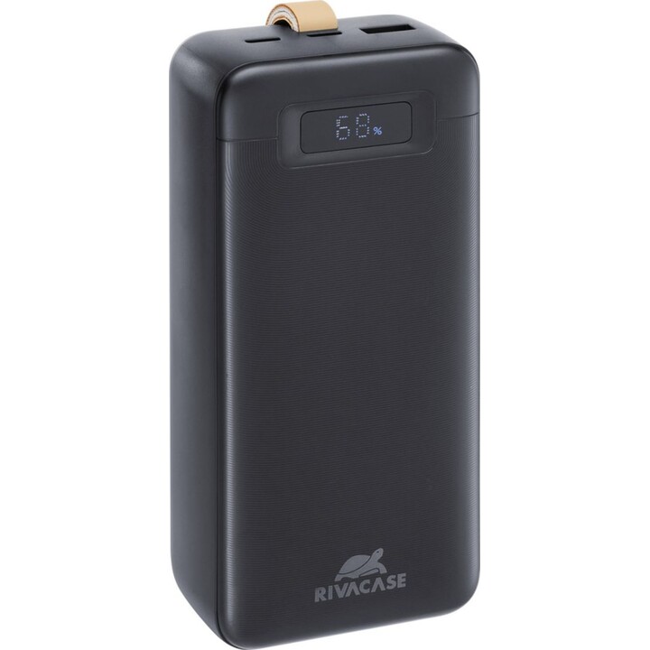 Rivacase VA1083 Power Bank (30000 mAh), nero, PD 65W, con LCD, per computer portatili