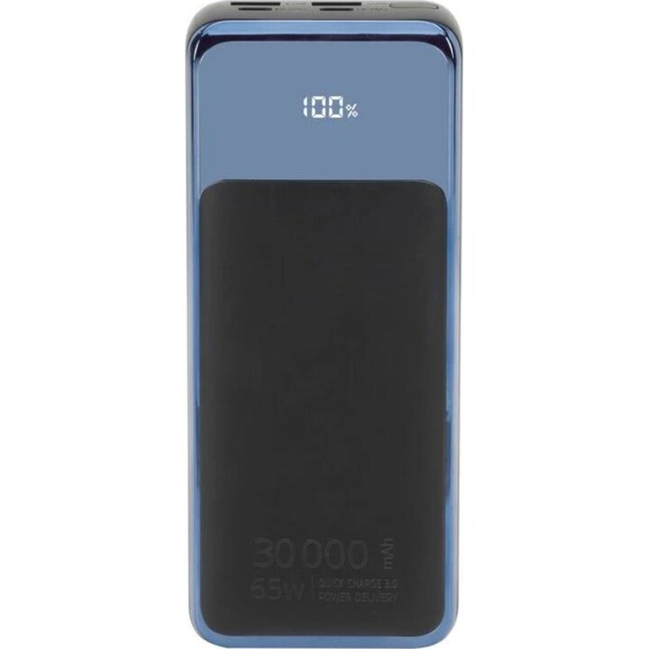 Batería portátil VA1080 (30000 mAh), color negro, QC/PD, 65 W, con pantalla LCD, para portátiles
