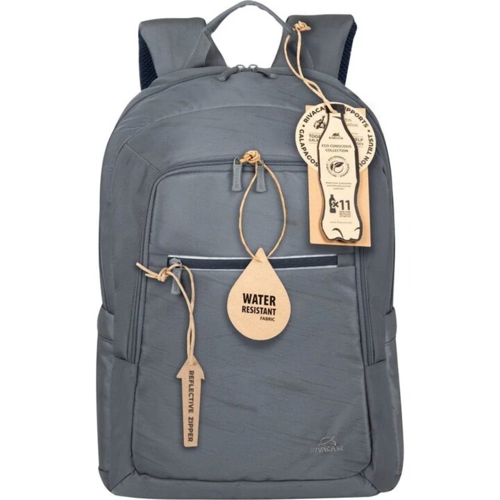 Rivacase Alpendorf Mochila ecológica gris 7561 para portátil de 15,6 a 16 pulgadas