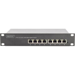 Digitus L2 Managed Gigabit Ethernet PoE Switch, 8 PoE Ports, 10-inch, 80W PoE Budget