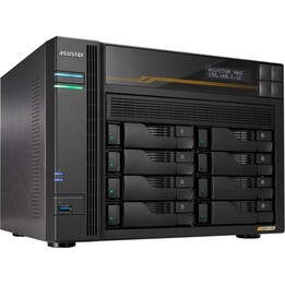Asustor Lockerstor 8 Gen3 AS6808T, 8 disques SATA III de 2,5" et 3,5", 16 Go de RAM, deux ports 10GbE, deux ports 5GbE, 4 disque