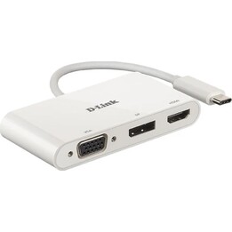 Conversor D-Link Dub-V310 1x HDMI 1x Displayport 1x VGA 15cm, Blanco