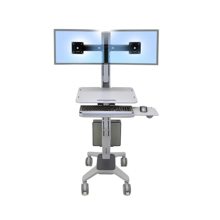 Ergotron Neo-Flex Dual WideView WorkSpace Cart for two monitors up to 55.88 cm 22 inches gray