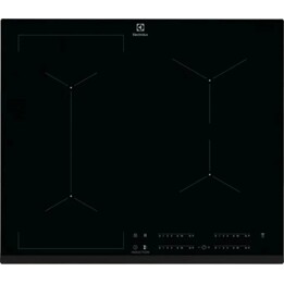 Electrolux EIV634, Placa de inducción integrada de 60 cm con 4 zonas y tecnología de cocción flexible, Negro