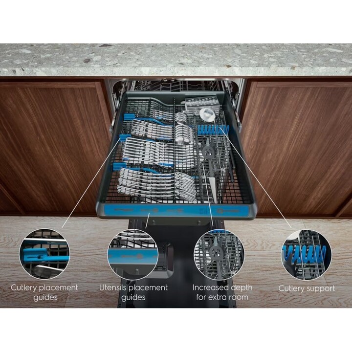 Electrolux EEA23200L 45 cm lave-vaisselle encastrable avec charnières coulissantes 10 couverts classe E Blanc