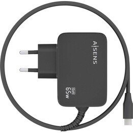 Aisens GaN Chargeur 65 W PD3.0 1xUSB-C 1,8 M, Noir