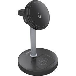 Aisens Caricabatterie wireless USB-C 3 in 1 da 15 W per dispositivi mobili, Apple Watch, auricolari con custodia di ricarica, ne