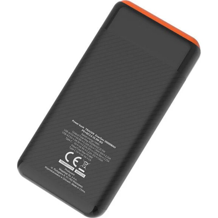 Banco de energía TRACER EnerGen 20000mAh PD+QC3.0