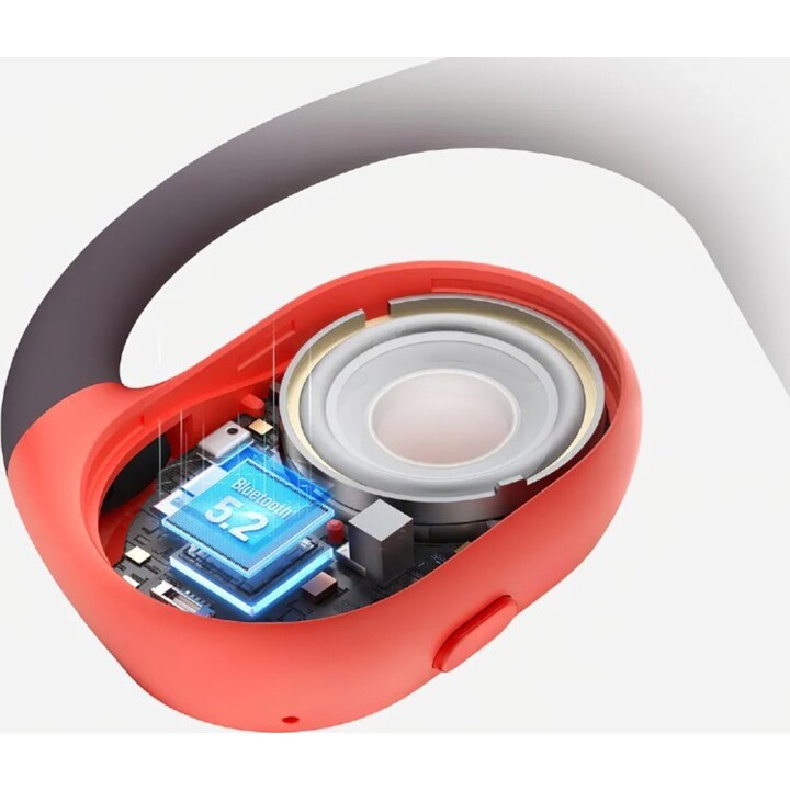 Haylou PurFree OW01 Negro/Rojo - Auriculares de Conducción Ósea y Bluetooth