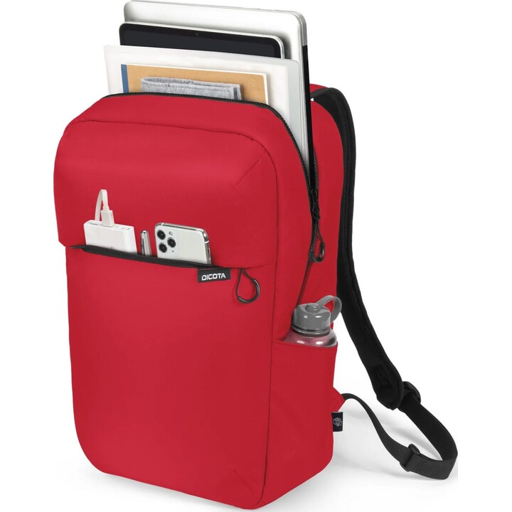 Mochila para laptop Dicota D32121 Rpet, vermelha, 16 polegadas