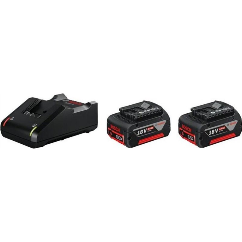 Bosch. Battery 18V 4.0Ah 2Pcs. +Charger Gal 18V-40
