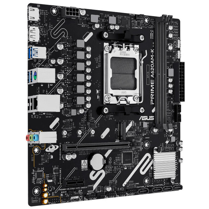 Placa Asus Prime A620am-k,amd,am5,a620a,2ddr5,128gb,dp+hdmi,gblan,4sata6+m.2,gblan,5usb3.2,matx
