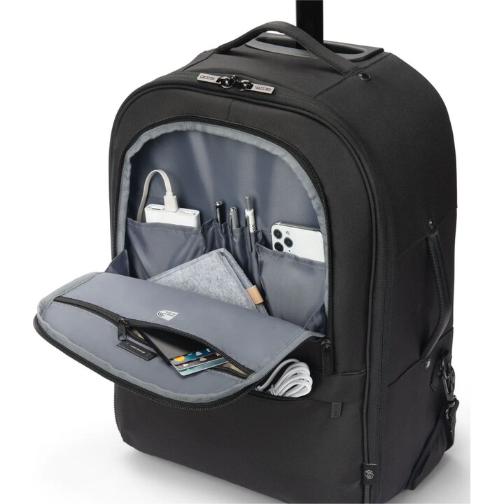 Dicota Eco Core Rollrucksack für 14-16 Zoll Laptops, Schwarz