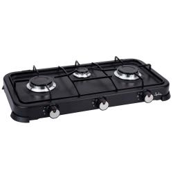 Jata three burner portable gas cooker black jecg2703
