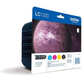 Brother LC-1220VALBP Druckerpatrone Original Schwarz , Cyan, magenta, Gelb Mehrfachverpackung 4 Stück(e)