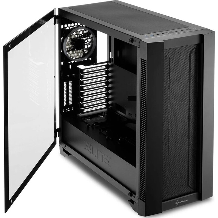 Torre PC Sharkoon Elite Shark CA200M Cristal Templado USB 3.0 Negra