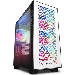 Sharkoon Elite Shark CA300H E-ATX Tempered Glass USB-C ARGB White PC Tower