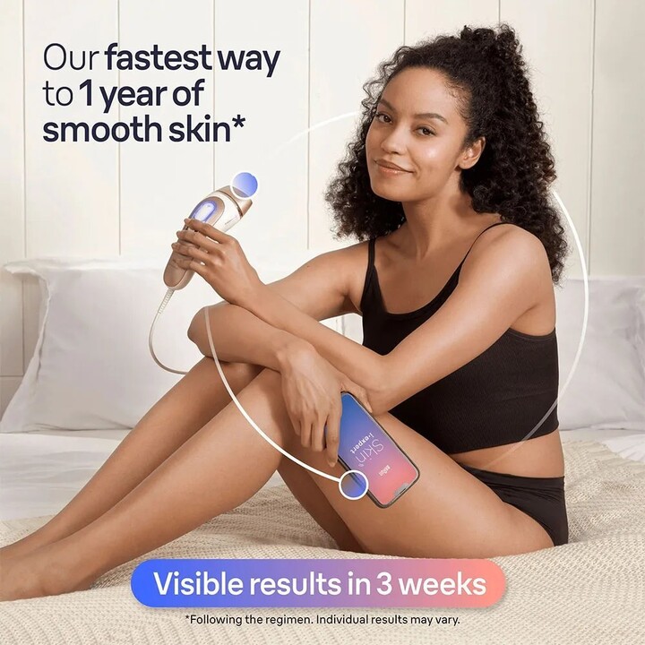 Depiladora Skin I-Expert Braun PL7147 Luz pulsada intensa (IPL) Oro Rosa Blanco