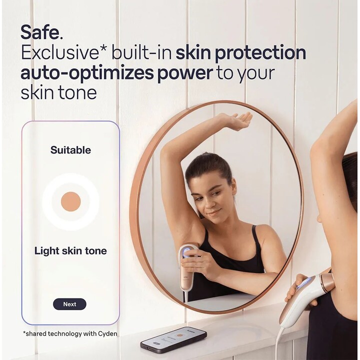 Depiladora Skin I-Expert Braun PL7147 Luz pulsada intensa (IPL) Oro Rosa Blanco