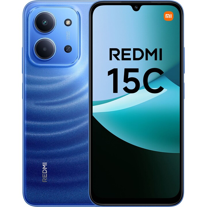 Xiaomi Redmi 15C, 128GB, 6GB RAM, 6.9 HD+, MediaTek Helio G81-Ultra, 6000 mAh, Blue