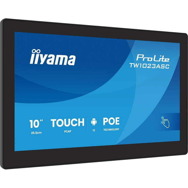 iiyama TW1023ASC-B3P Signage-Display Kiosk-Design 25,6 cm (10.1") WLAN 385 cd/m² WXGA Schwarz Touchscreen Eingebauter Prozessor 