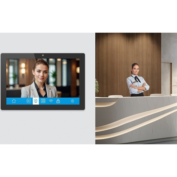 iiyama TW1023ASC-B3P visualizzatore di messaggi Design chiosco 25,6 cm (10.1") Wi-Fi 385 cd/m² WXGA Nero Touch screen Processore