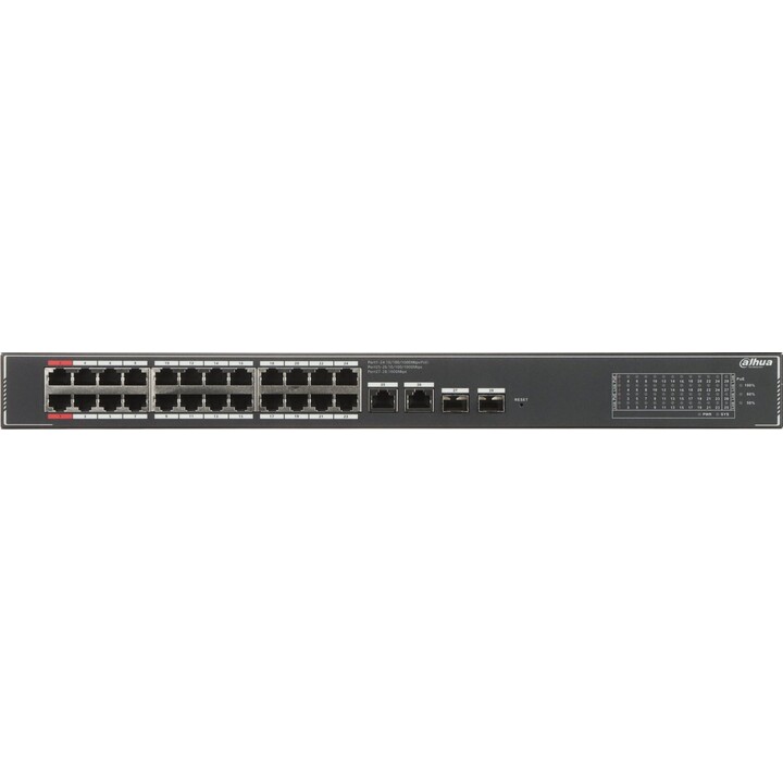 Conmutador DAHUA DH-SG4028LP Tipo L2 Puertos PoE 4 240 vatios SG4028LP