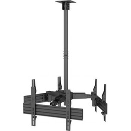 Equip 32"-65" Supporto a soffitto per 3 schermi, 30 kg cad., 2 snodi, nero